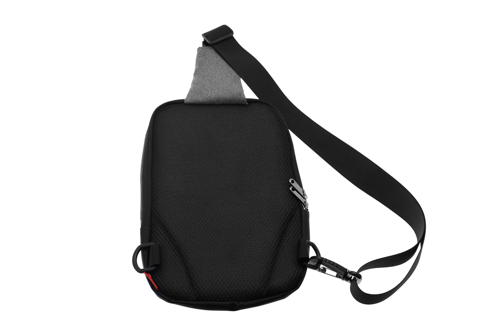 Umhängetasche 'Almeria', meliertes Grau RPET