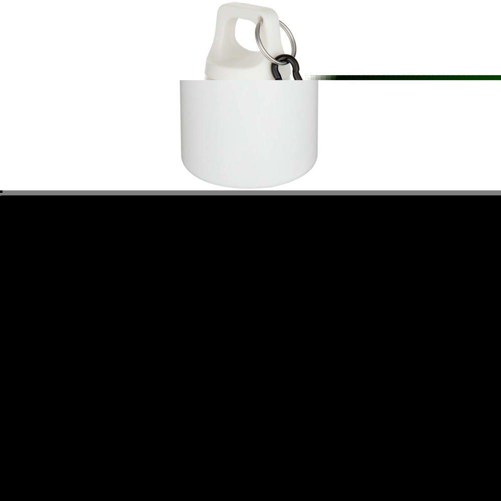 Oregon 750 ml einfarbige RS-zertifizierte Wasserflasche aus recyceltem Kunststoff mit Karabinerhaken - weiss