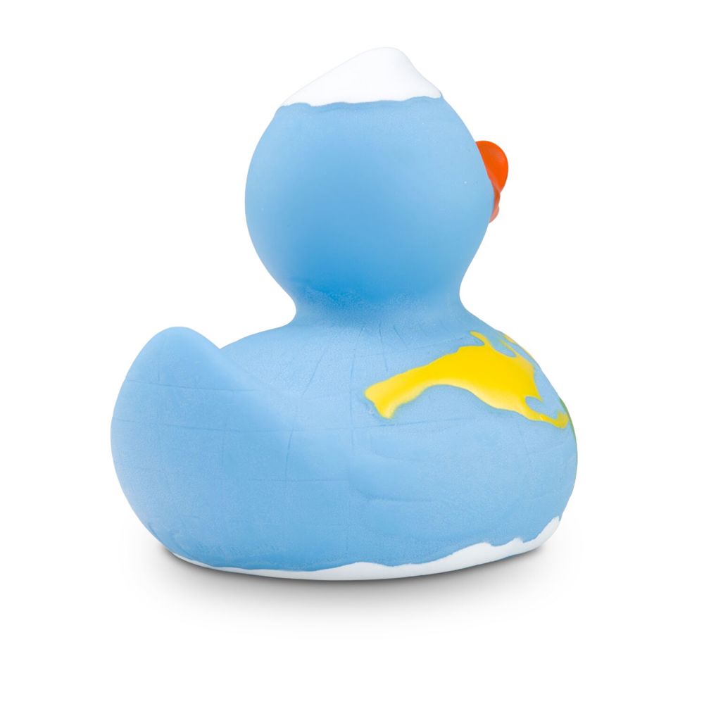 Werbeente Erna Erdkugel