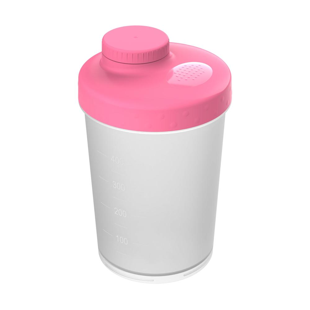 Shaker "Energy", 0,40 l - transparent/pink