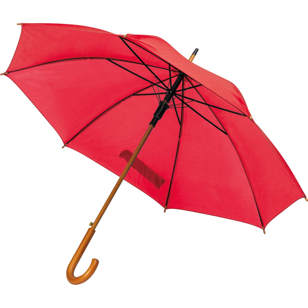 Automatikstockschirm aus Polyester - Rot