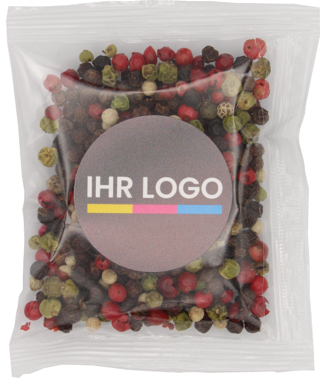 Pfeffer bunt ganz mit Aufkleber