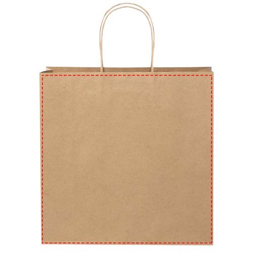 Kraftpapiertasche 120 g/m² mit gedrehten Griffen – 31 × 12 × 31 cm