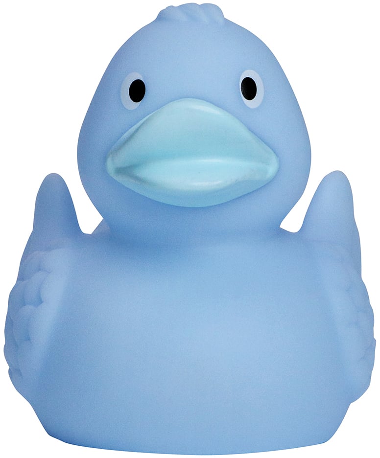 Quietsche-Ente, pastellblau, 7,5 cm
