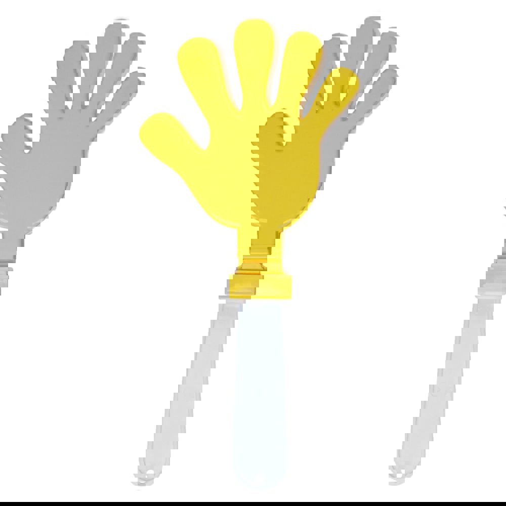 Klapperhand - weiß/gelb