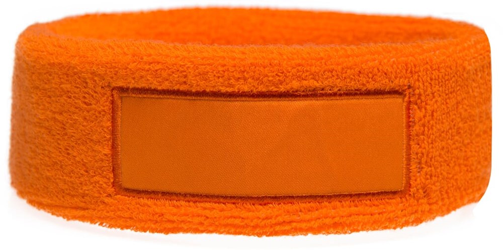 Frottier Stirnband mit Label - Orange (PMS 165c) / Orange