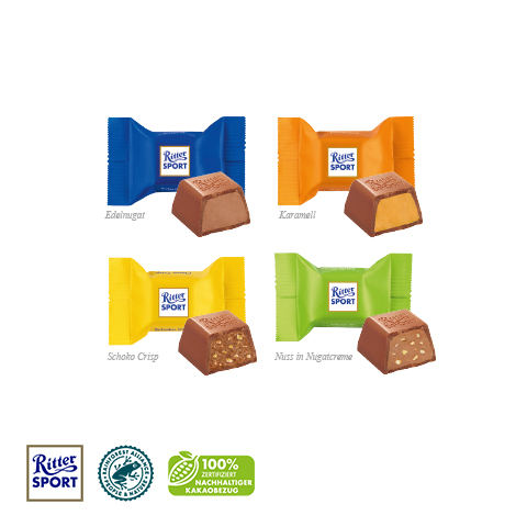 3D Präsent "Transporter" mit Ritter SPORT Schokowürfel