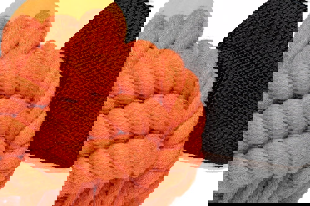 Hundespielzeug Knotentier Tiger, orange, one size