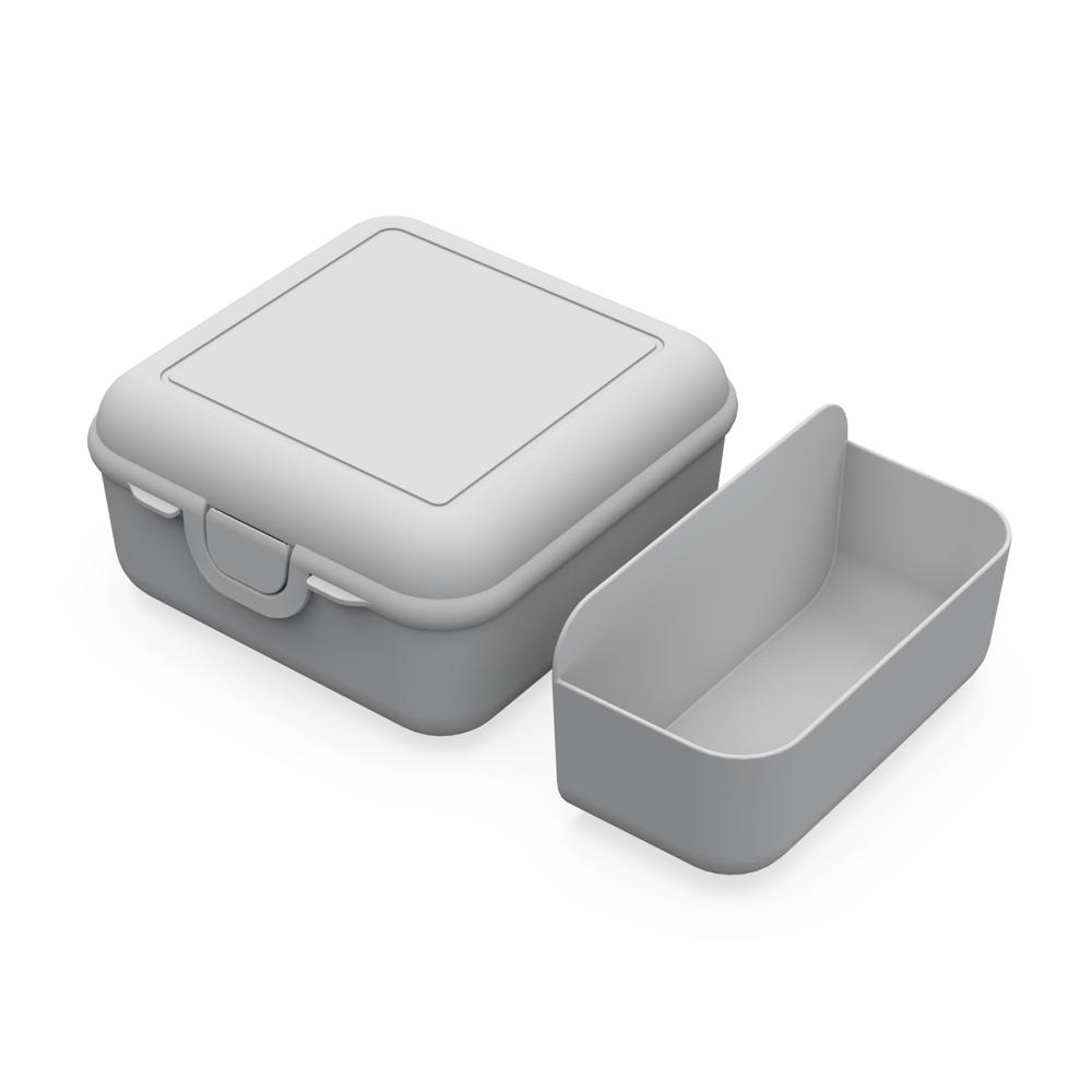 Vorratsdose "Cube" deluxe, mit Trennschale - Weiß