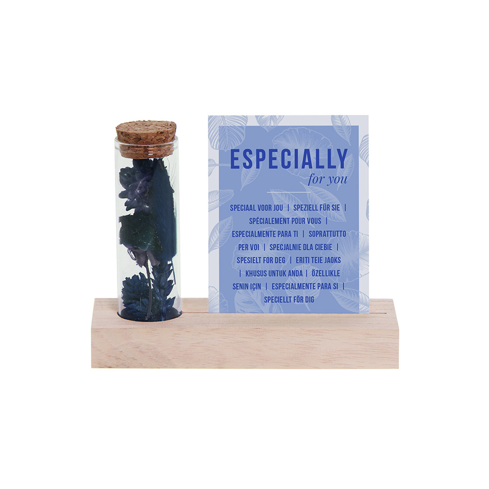 Dried Flowers - Cardholder & tube - Dark blue