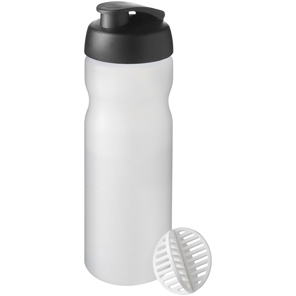 Baseline Plus 650 ml Shakerflasche - schwarz, klar mattiert