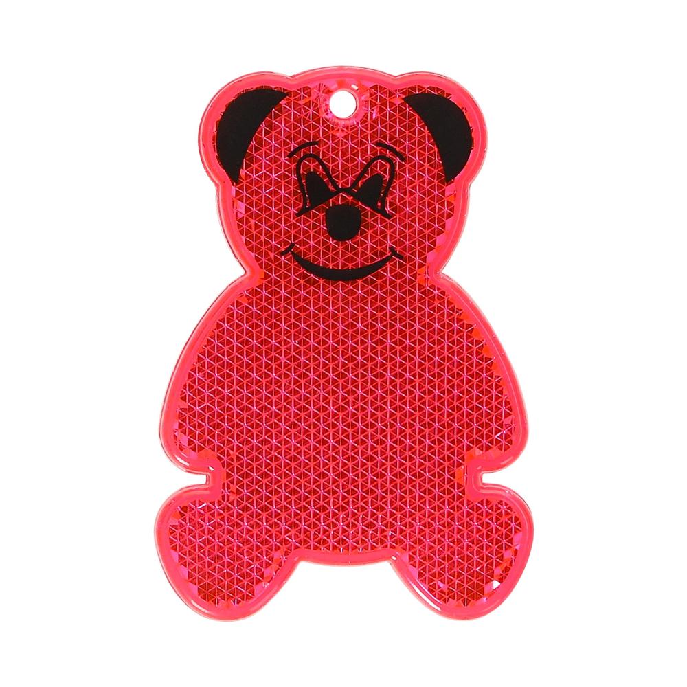 Reflektor "Bär" - transparent-pink