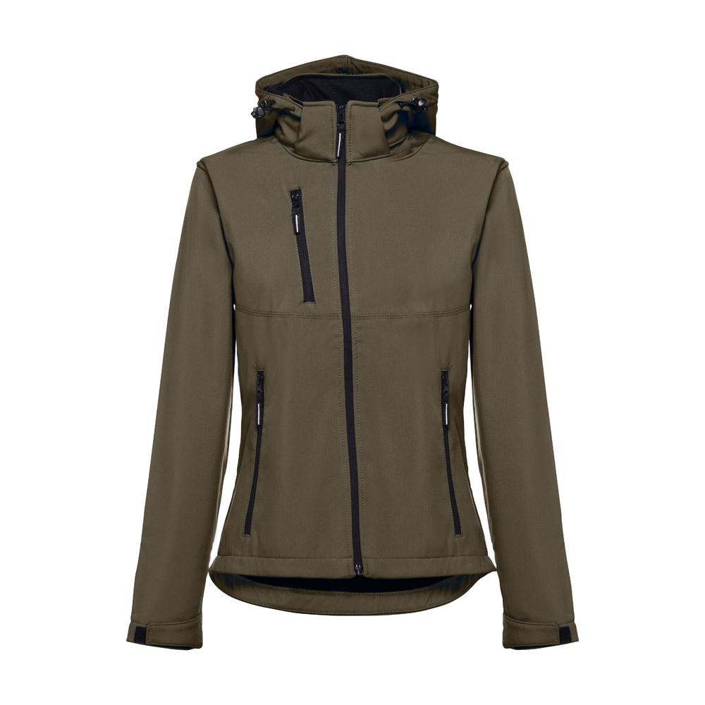 THC ZAGREB WOMEN. Gürtel-Softshell-Jacke für Damen - Khaki