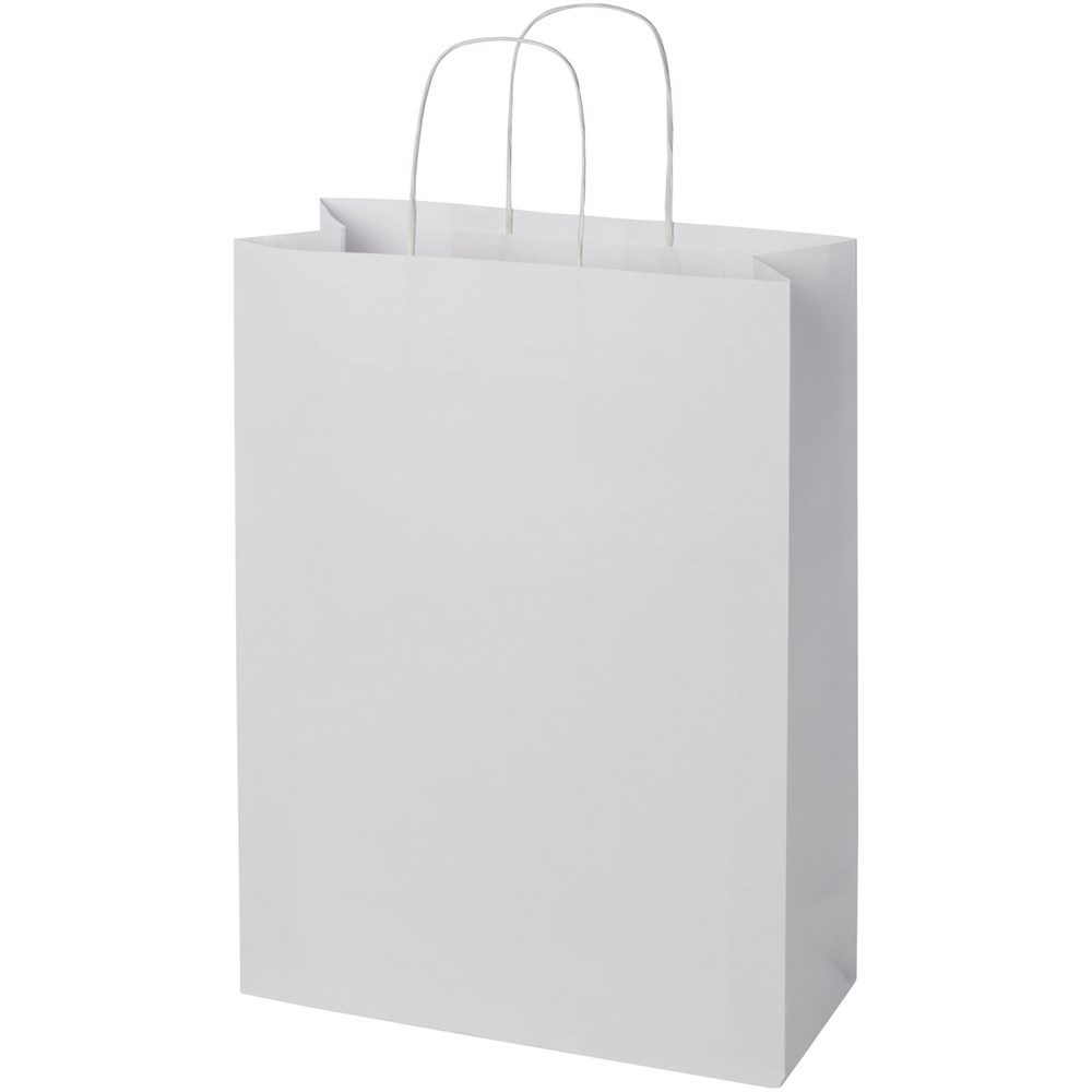 Kraftpapiertasche 120 g/m² mit gedrehten Griffen – 31 × 12 × 41 cm