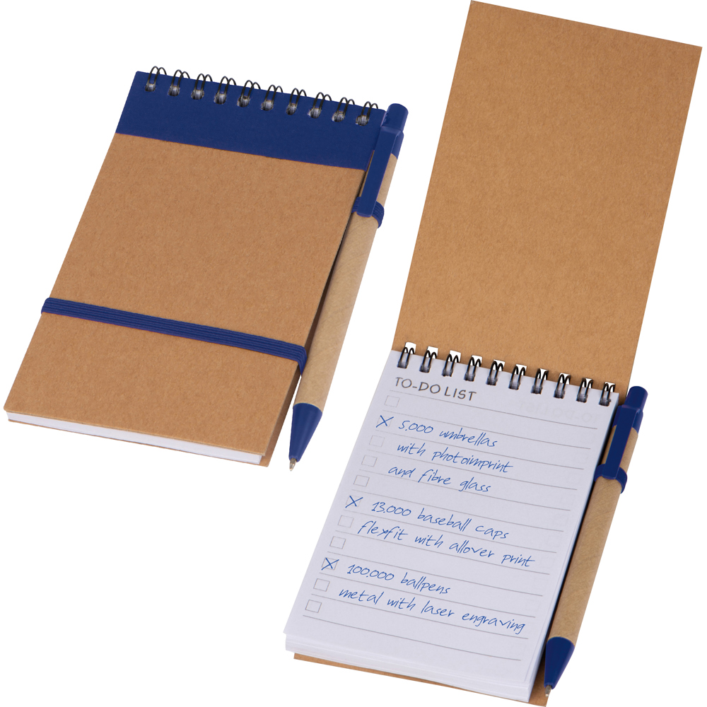 Ringbuch mit Kugelschreiber und "To do Liste" EUGENIO - Blau