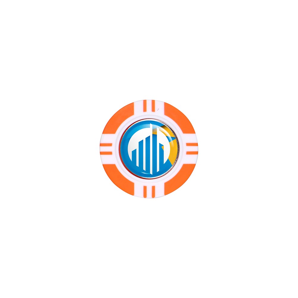 Poker Chip Golfballmarker Vegas - orange
