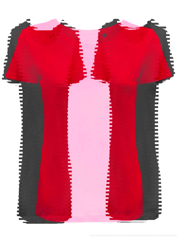 BS Moon Damen T-Shirt, 150 gr/m² - Rot