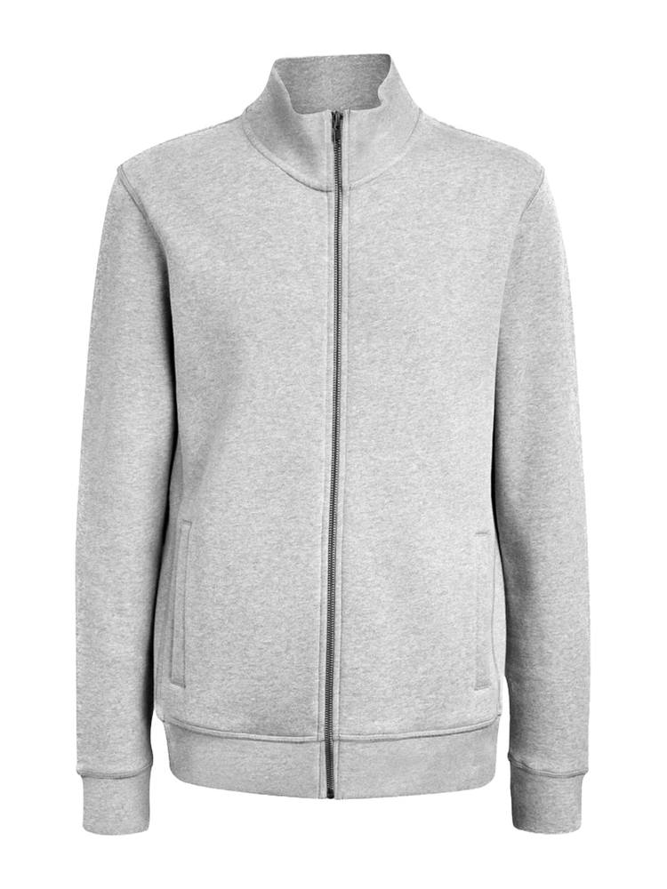 BS Harlem Pullover mit durchgehendem Reißverschluss, 280 gr/m² - Grau-meliert (PMS Cool Grey 7C)