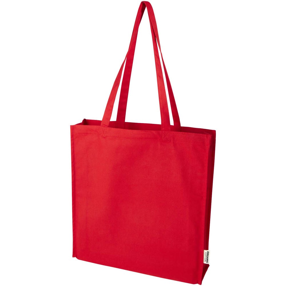 Odisha 180 g/m² OCS Bio Tragetasche mit Seitenfalten 14L - rot