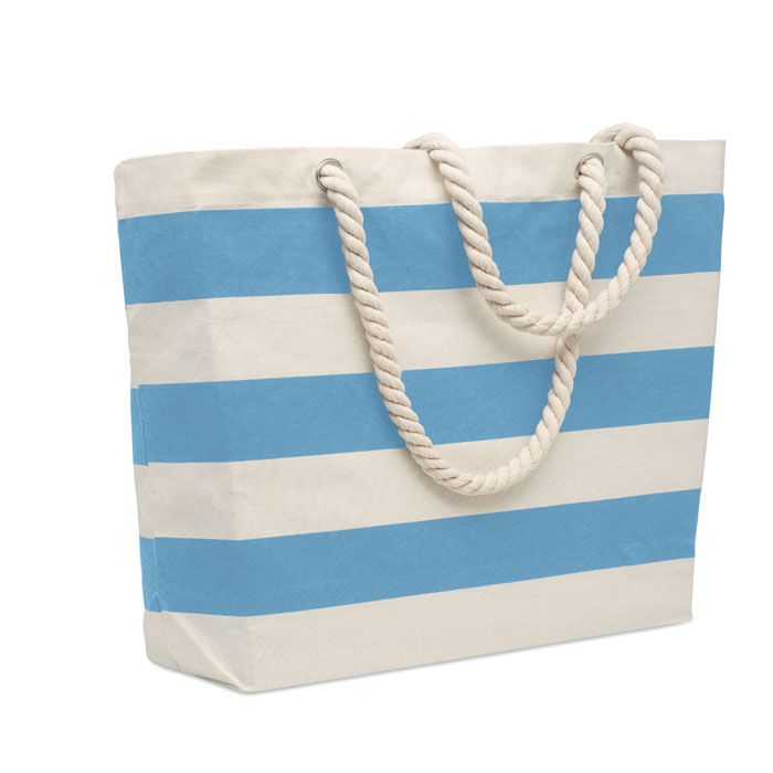 HEAVEN STRIPE - Strandtasche Baumwolle 220 g - Babyblau
