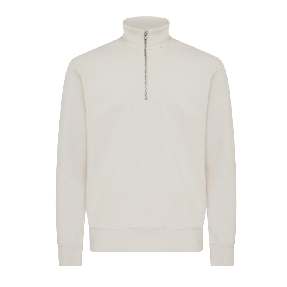IQONIQ Elgon Quarter-Zip-Sweater aus rec. Baumwolle - ivory white (± PMS 12-2103 TCX)