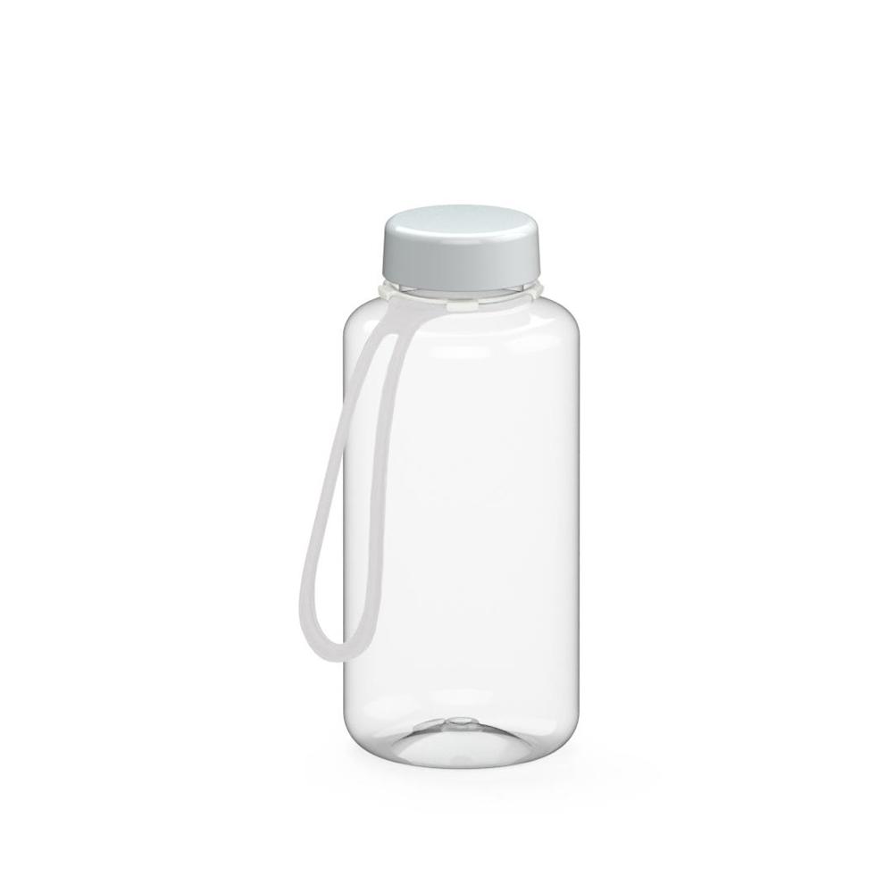 Trinkflasche "Refresh", 700 ml, inkl. Strap - transparent/weiß