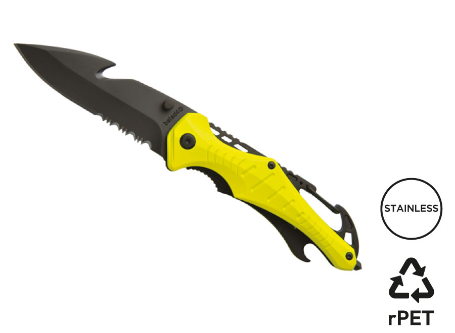 Rettungsmesser 'Emergency', neongelb